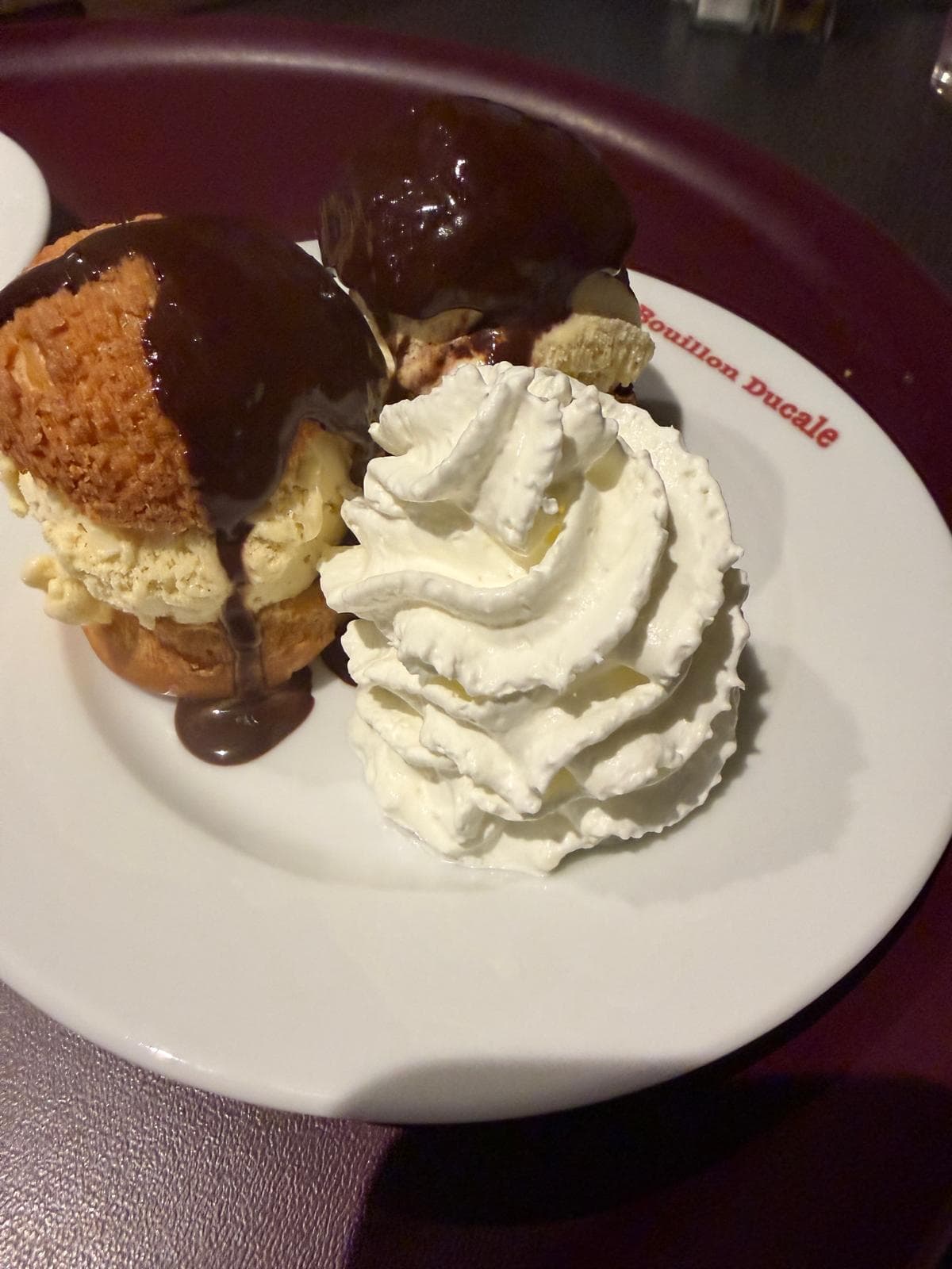 Chocolate profiterole